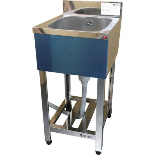 (直送品)アズマ 一槽シンク(ホース付) 400×450×800 KP1-400