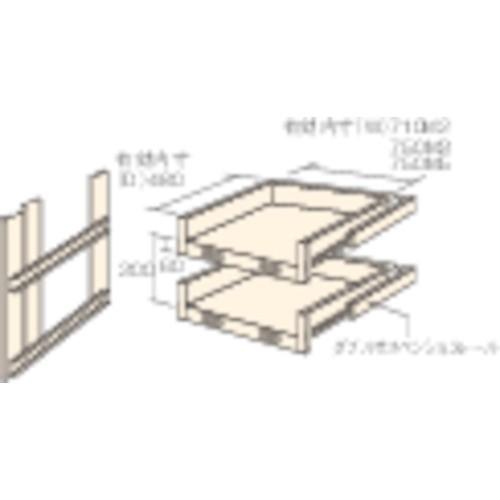 (運賃見積り)(直送品)TRUSCO M2型棚用スライド棚 2段セット HTM2-6002