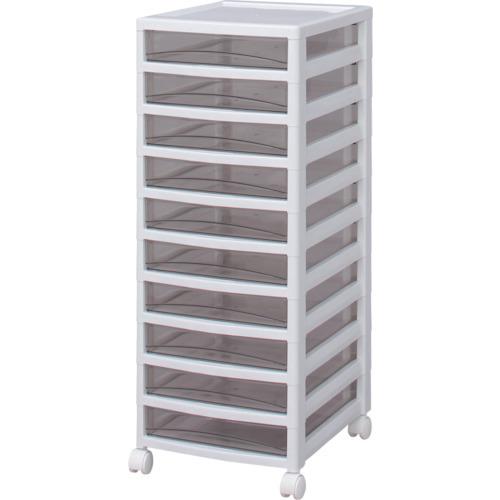 (運賃見積り)(直送品)IRIS 221299 スーパークリアチェスト ホワイト/クリアブラウン 1...