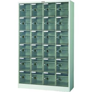 (送料別途)(直送品)TRUSCO シューズケース24人用 1050X380XH1700 棚付 透明 SC-24WPC-L