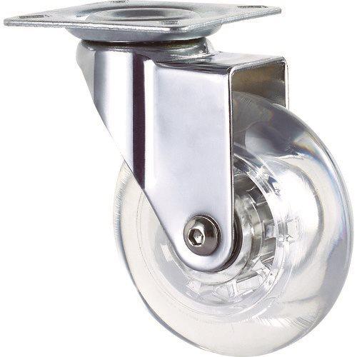 SAMSONG デザインクリアキャスター「Emma」 プレート 自在 35mm EMMA-P-35