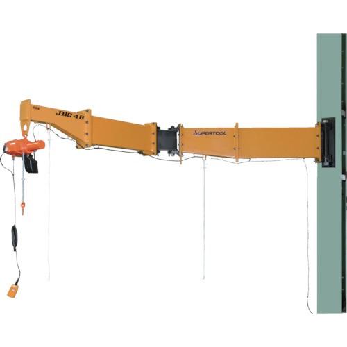 (送料別途)(直送品)スーパー ニ速型電動チェーンブロック付ジブクレーン 柱取付・ボルト・ナット型 ...