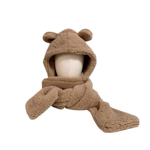 セール 秋 冬 防寒 ネックウォーマー 帽子 手ぶくろ 一体 ニット帽 ボア レディース 一体型 厚...