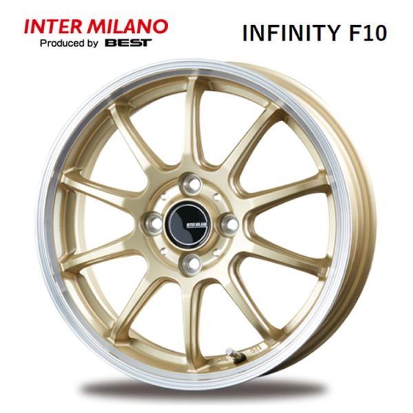 送料無料 インターミラノ INFINITY F10 4.5J-14 +45 4H-100 (14イン...