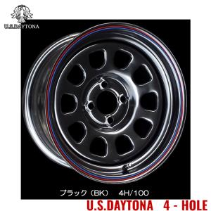 ブリヂストンスタッドレスホイール付き4本セット USデイトナPCD１２７ ５穴 15インチ 4H100 7J 7J+40 4穴 ホイール 【4本セット 新品】 RED LINE