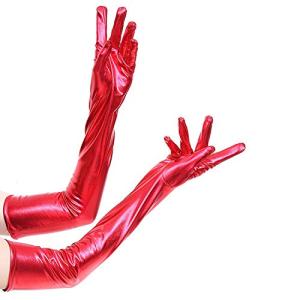 エナメル メタリック 光沢 セクシー ロンググローブ 手袋 女王様 パーティ用手袋 レディース クラブウェア コスチューム小物