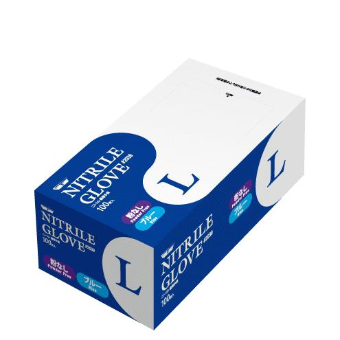 ニトリル使い切り極薄手袋 粉無 ブルー 100枚入 SS、Ｓ、Ｍ、Ｌ 川西工業2039 食品衛生法適...