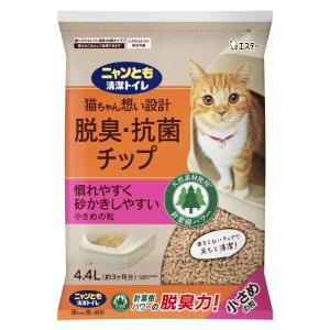 ニャンとも清潔トイレ　チップ　大きめ4.4L 　マット ニャンとも清潔トイレ 脱臭・抗菌チップ 大きめの粒 4.4L 1個 システム