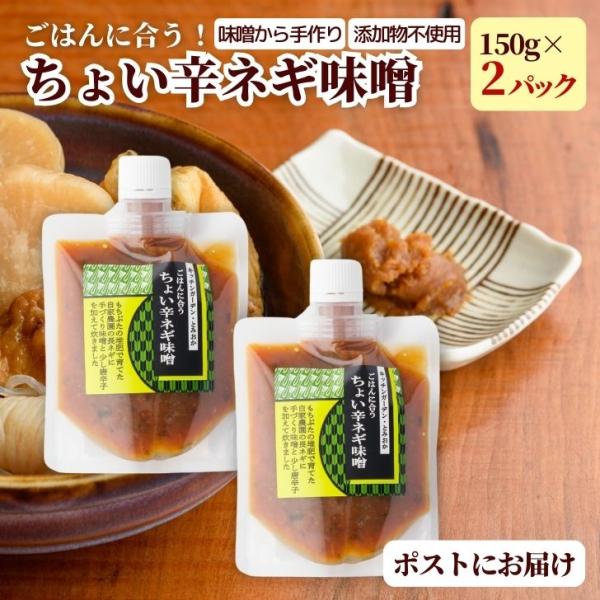ご飯のお供 ギフト ちょい辛ネギ味噌 無添加 甘辛 自家製味噌 新潟 300g 150g×2パック ...