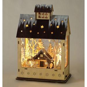 クリスマスハウス 4種セット LEDライト付き クリスマスオブジェ