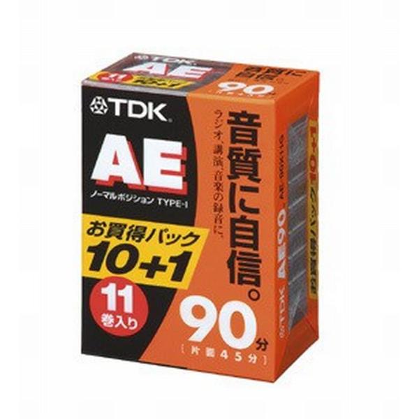 TDK オーディオカセットテープ AE 90分11巻パック [AE-90X11G]