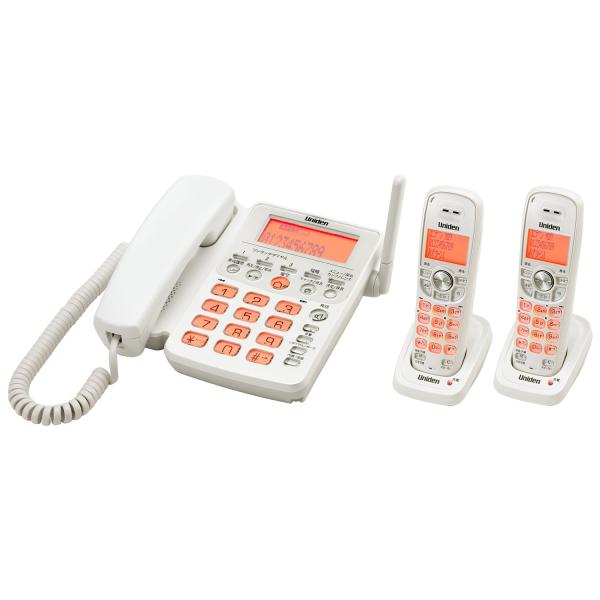 UNIDEN デジタルコードレス留守番電話機 子機2台タイプ ホワイトメタリック UCT-206P2...