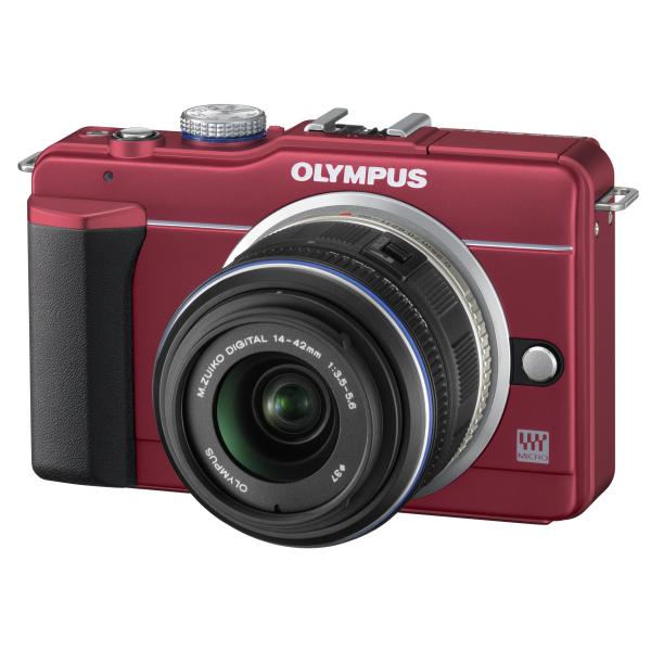 OLYMPUS ミラーレス一眼 E-PL1s レンズキット レッド E-PL1s LKIT RED