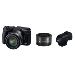 Canon ミラーレス一眼カメラ EOS M3 ダブルレンズEVFキット(ブラック) EF-M18-...