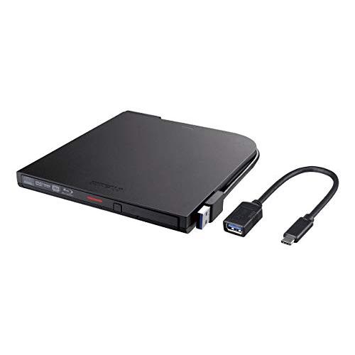 BUFFALO BDXL対応 USB3.0用ポータブルブルーレイドライブ スリムタイプ ブラック B...