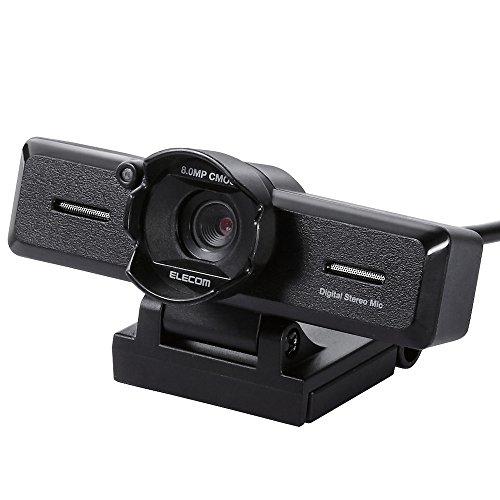 エレコム WEBカメラ UCAM-C980FBBK フルHD 30FPS 800万画素 ステレオマイ...