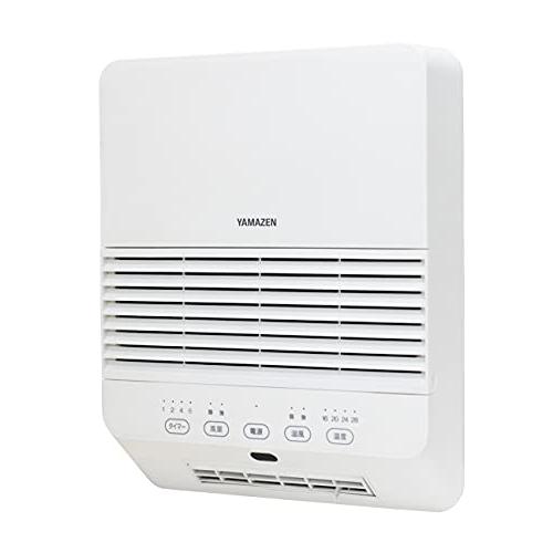 [山善] 大風量 セラミックヒーター 壁掛タイプ (温度センサー) (1200/600W 2段階切替...