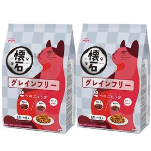 ペットライン 懐石 2つのごほうび グレインフリー キャットドライ 総合栄養食 【国産/小分け】 600g 2袋 (まとめ買い)