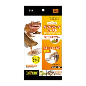 GEX EXOTERRA Repdeli ダブルフルーツペースト バナナ&マンゴー なめとりやすいやわらかペースト 2種類のフルーツたっぷり濃厚 カ