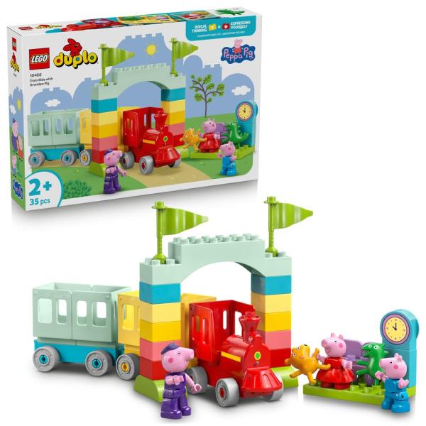 レゴ(LEGO) デュプロ ペッパピッグ しゅっぱつしんこう！グランパピッグのトレイン おもちゃ 玩...