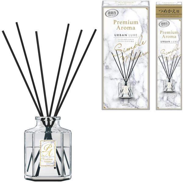 消臭力 プレミアムアロマ [まとめ買い] 部屋用 スティック アーバンリュクス 本体 50mL+つめ...