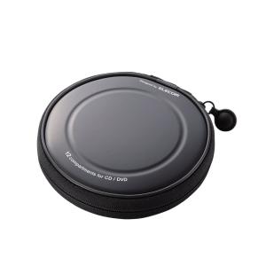 エレコム DVD CDケース セミハード ファスナー付 12枚収納 ブラック CCD-H12BK