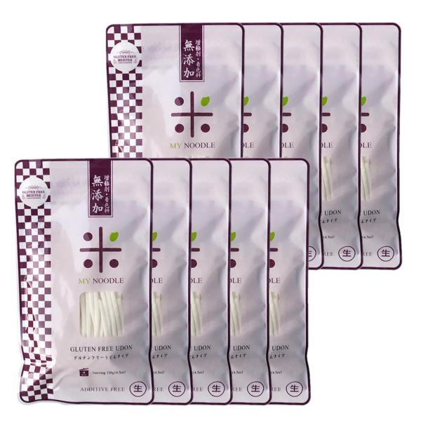 小林生麺 米粉麺 マイヌードル グルテンフリー 無添加 うどん 10食セット 国産米粉