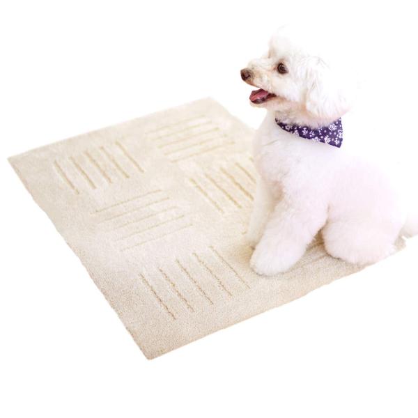 オカ タイルカーペット ベージュ 約45cm×60cm(1枚入り) ピタプラスPET (ジョイント ...