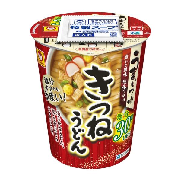 マルちゃん うまいつゆ 塩分オフ きつねうどん 69g×12個 ( カップうどん / カップ麺 ) ...