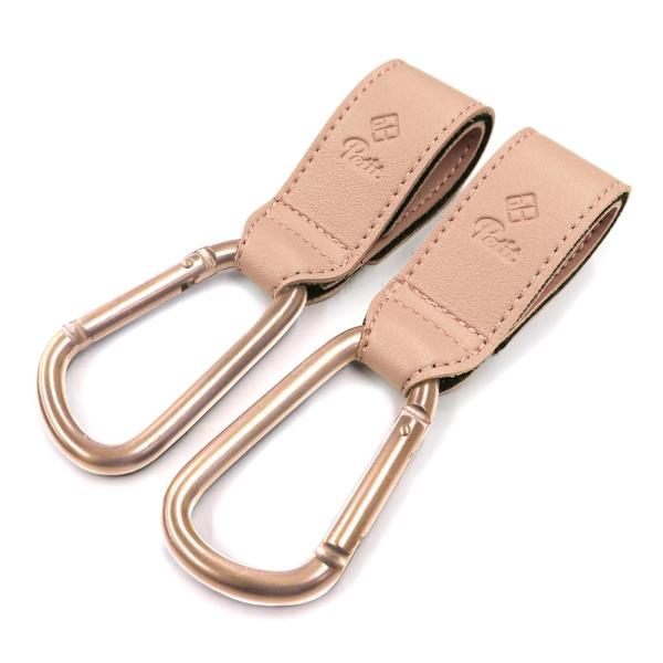 e.x.p.Petit PP カラビナフック RG-合皮ベビーピンク ベビーカー フック 大きめ 荷...