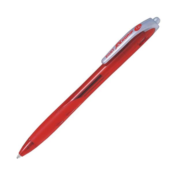 パイロット 油性ボールペン レックスグリップ 1.6 レッド 10本 BRG100BB10R