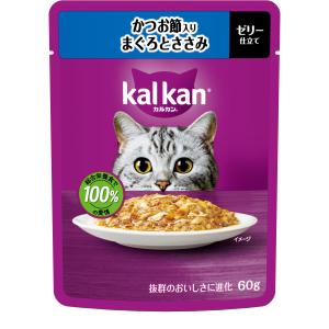 カルカン パウチ 1歳から 60g×12袋 かつお節入りまぐろとささみ 成猫用 ウェットフード キャットフード 総合栄養食 水分補給 毎日食べること