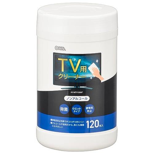 オーム電機 液晶テレビクリーナー 除菌 ノンアルコール 画面クリーナーウェットティッシュタイプ TV...