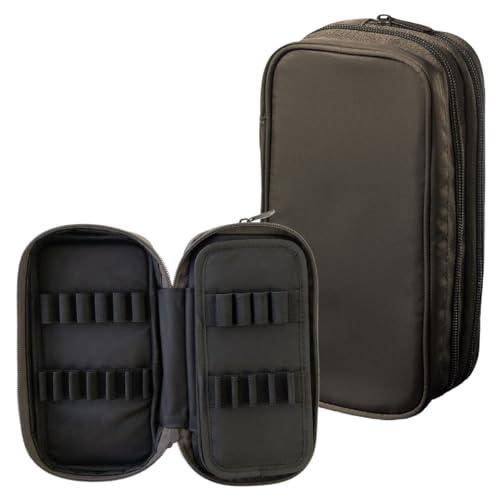 リヒトラブ XCOA スプレッド ダブルペンケース アッシュブラウン A3801-9