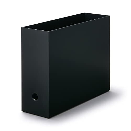 無印良品 ポリプロピレンファイルボックス・スタンダードタイプ・A4用・ダークグレー 約幅10×奥行3...