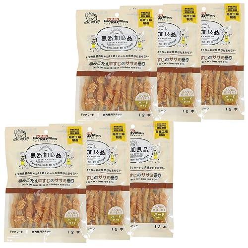 ドギーマン イヌ用 無添加良品 噛みごたえ牛すじのササミ巻き 12本×6個セット