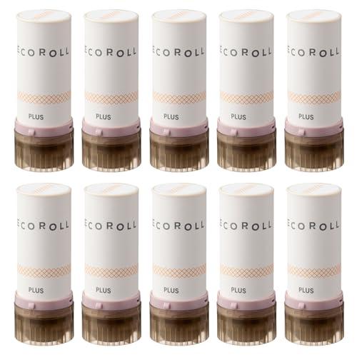 プラス ローラースタンプ デコロール 5mm幅 チェック ペールオレンジ 10個セット IS-605...