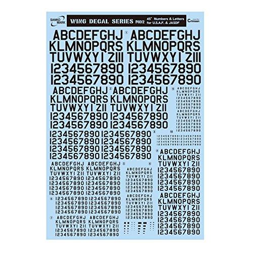 サンコーマーク工業 レプトジーダ プラモデル用 水転写 M02 45度 Numbers&amp;Letter...