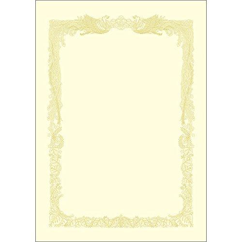 ササガワ 賞状用紙 タカ印 OA対応 横書き用 クリーム B4 100枚 10-1178