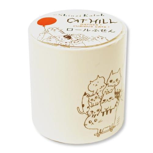 シール堂 日本製 ロール 付箋 Cat Hill 6柄 45×60mm 80シート Shinzi K...