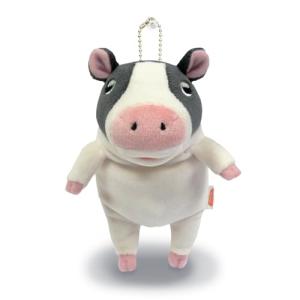 もちうし ミニ ブラック ボールチェーンマスコット ぬいぐるみ 牛 ウシ