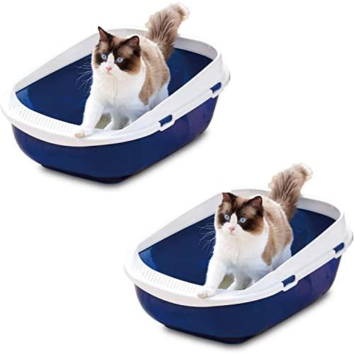 【OFT】 メガトレー 本体 ブルーベリー×2個セット 猫用トイレ 本体 大きい猫 大きいトイレ ゆ...