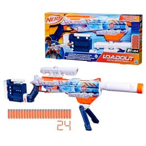 ハズブロ（Hasbro）ナーフ ロードアウト アークティック・ゼロストライカー ブラスター、交換可能なアクセサリー4個、N1ダーツ24本付属、6