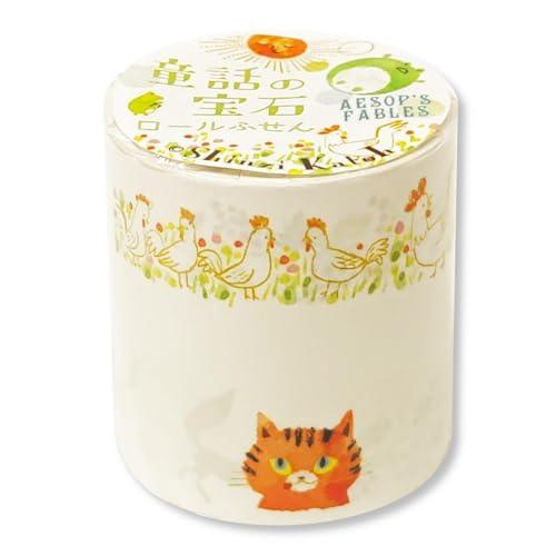 シール堂 日本製 ロール 付箋 童話の宝石 イソップ 6柄 45×60mm 80シート Shinzi...