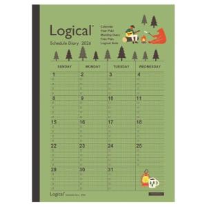 【2026年度版 手帳】 ナカバヤシ ロジカルダイアリー2026月間ノートタイプA／B5／キャンプ NS-B502-26AS1【PT1】