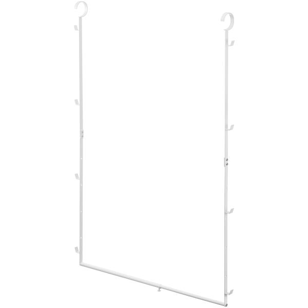 山崎実業(Yamazaki) 伸縮 収納力アップ 2段 ハンガー ホワイト 約W56~96XD5.5...