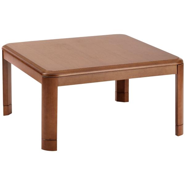 [山善] 家具調 こたつ テーブル 80cm 一人暮らし用 正方形 天然木 継脚タイプ 高さ2段階調...