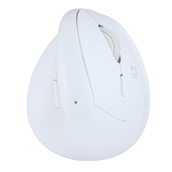 Digio2 ミニ エルゴノミクス ワイヤレス マウス 静音 5ボタン BlueLED ホワイト