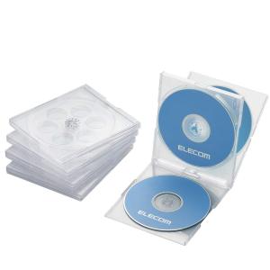 エレコム DVD BD CDケース プラケース 標準タイプ 4枚収納 5枚パック クリア CCD-JSCNQ5CR