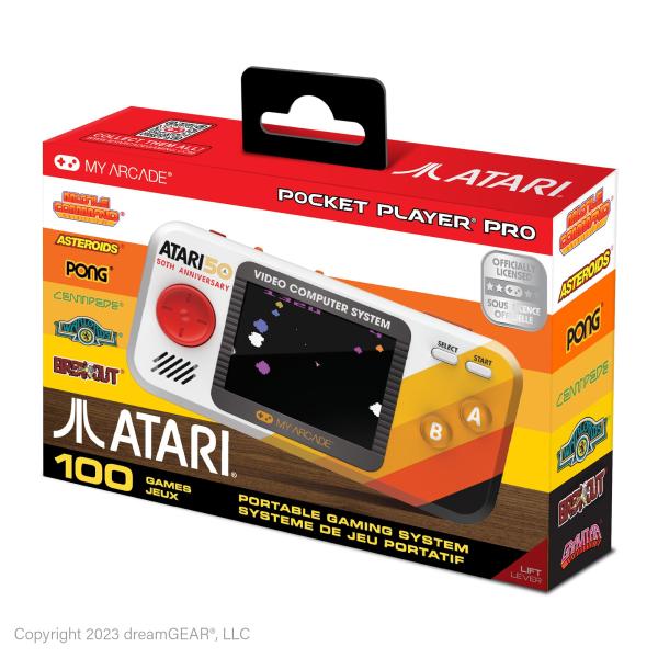 My Arcade Atari Pocket: 100 ゲームを備えたポータブル ビデオ ゲーム シ...